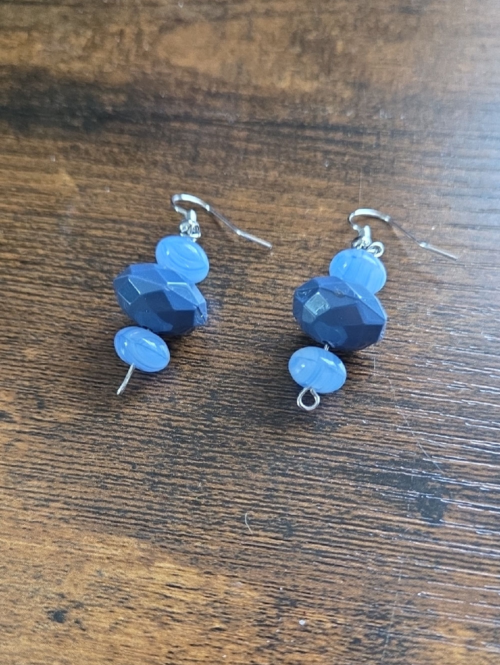 Blue Faceted Bead Drop Earrings – Women's Fashion Jewelry
